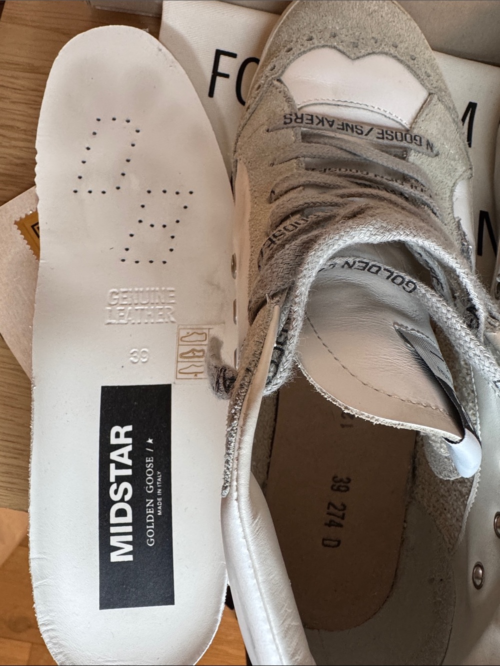 SSENSE Exclusive Golden Goose Midstar Suede Leather Silver Glitter Star - Picture 8 of 10